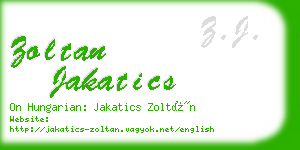 zoltan jakatics business card